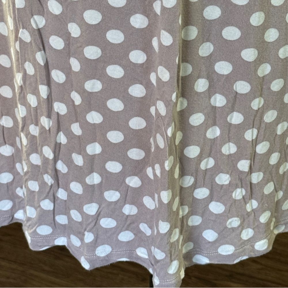 Maidenform Polka Dot Tank Nightgown in Mauve / Lavender and White Medium - Picture 5 of 11